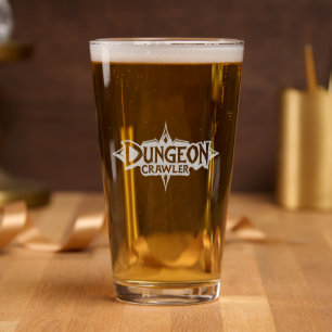 Dungeon Crawler Logo Pint Glass