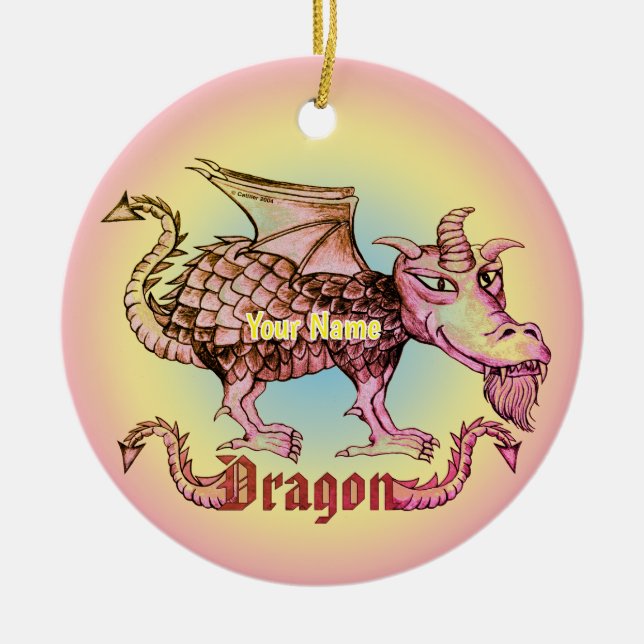 Dungeon Dragon  Ceramic Ornament (Front)