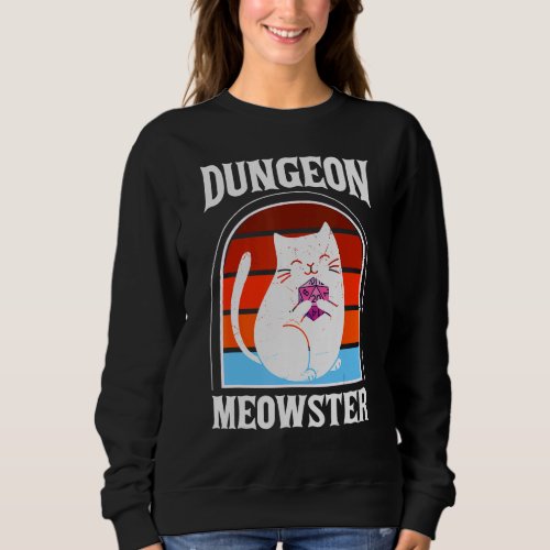 Dungeon Hidden Meowster Rpg Dice Legendary Valley Sweatshirt