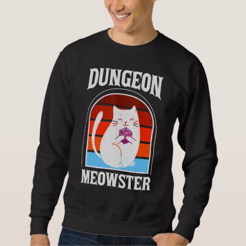 Dungeon Hidden Meowster Rpg Dice Legendary Valley Sweatshirt