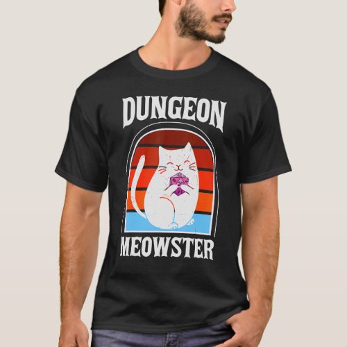 Dungeon Hidden Meowster Rpg Dice Legendary Valley T_Shirt