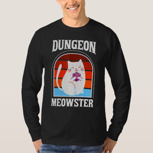Dungeon Hidden Meowster Rpg Dice Legendary Valley T_Shirt