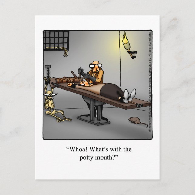 Dungeon Humor "Potty Mouth" Postcard (Front)