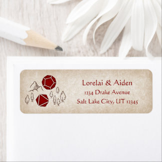Dungeon Map RPG Gamer Wedding Label