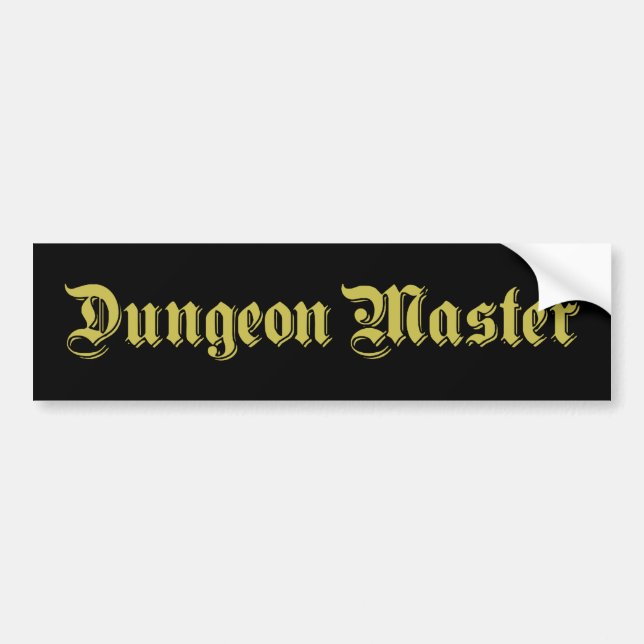 Dungeon Master Bumper Sticker (Front)