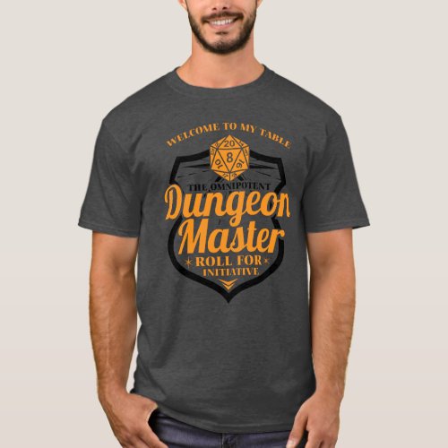 Dungeon Master Gamer RPG dice fun gift T_Shirt