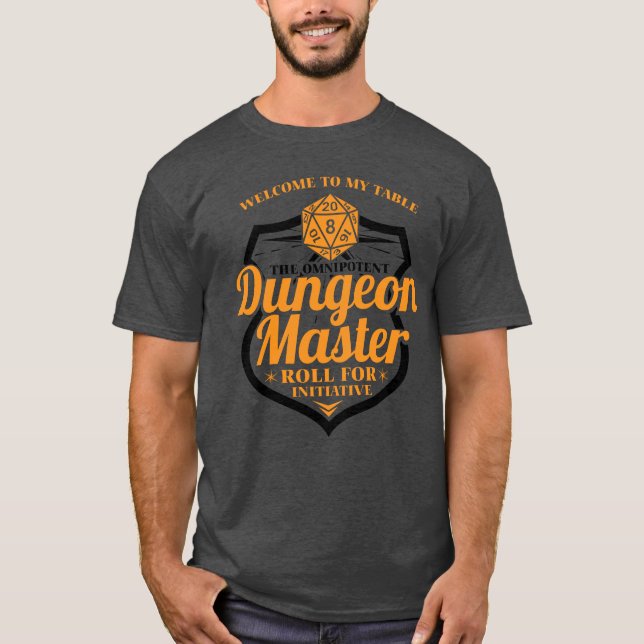 Dungeon Master Gamer RPG dice fun gift T-Shirt (Front)