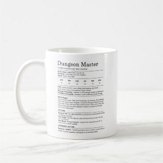 Dungeon Master Stat Block Coffee Mug