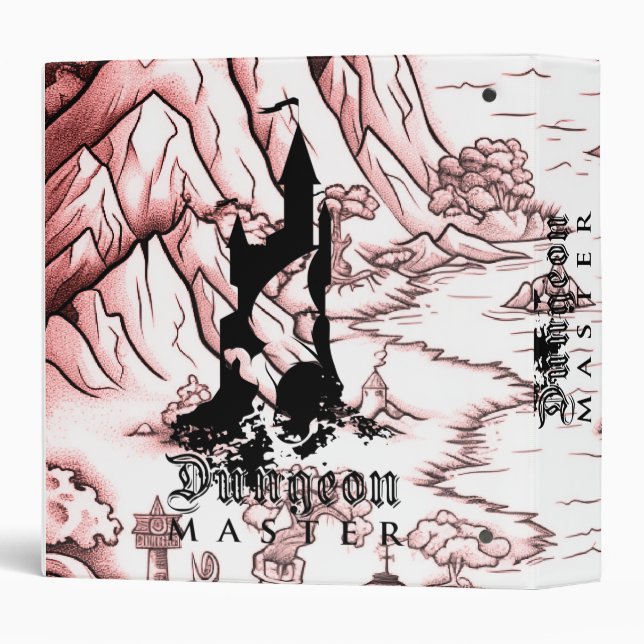 Dungeon Master Tower & Dragon 3 Ring Binder (Back/Spine)