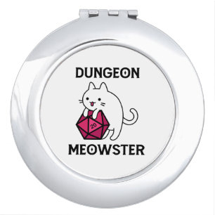 Dungeon Meowster Cat Funny Compact Mirror
