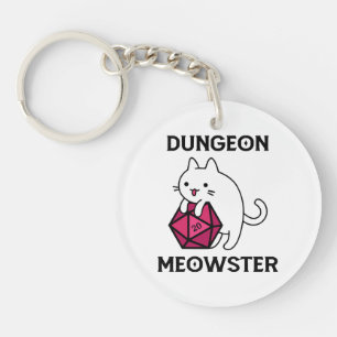 Dungeon Meowster Cat Funny Keychain