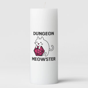 Dungeon Meowster Cat Funny Pillar Candle