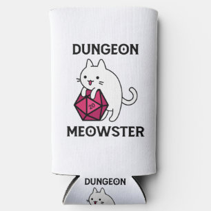 Dungeon Meowster Cat Funny Seltzer Can Cooler