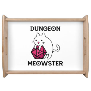 Dungeon Meowster Cat Funny Serving Tray