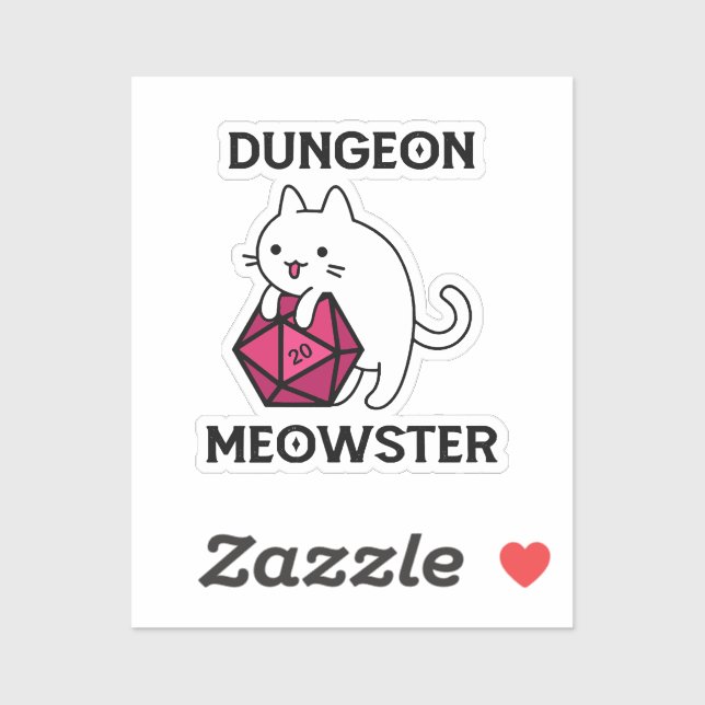 Dungeon Meowster Cat Funny Sticker (Sheet)