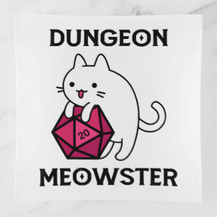 Dungeon Meowster Cat Funny Trinket Tray