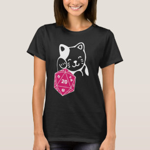 Dungeon Meowster D20 Dice Board Game Pen & Paper C T-Shirt