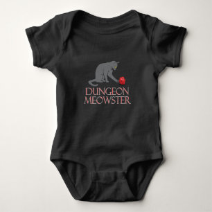 Dungeon Meowster Funny RPG Cat with Dice Baby Bodysuit