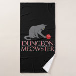 Dungeon Meowster Funny Rpg Cat With Dice Bath Towel at Zazzle