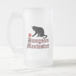 Dungeon Meowster Funny Rpg Cat With Dice Frosted Glass Beer Mug at Zazzle