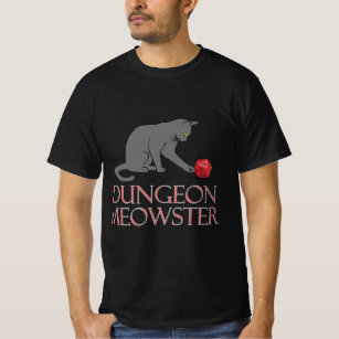 Dungeon Meowster Funny RPG Cat with Dice T-Shirt