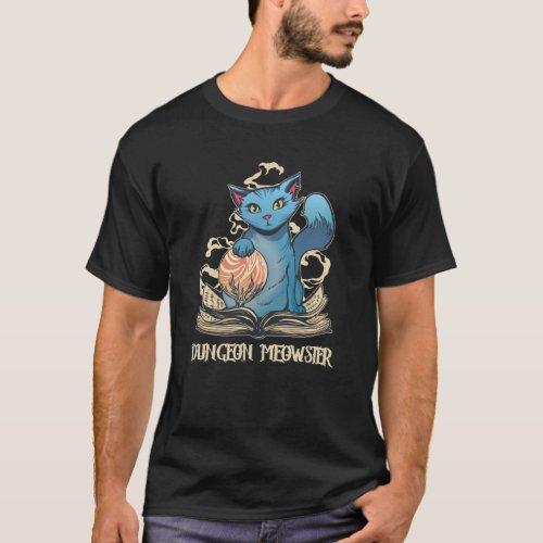 Dungeon Meowster Nerdy Gamer Cat T_Shirt