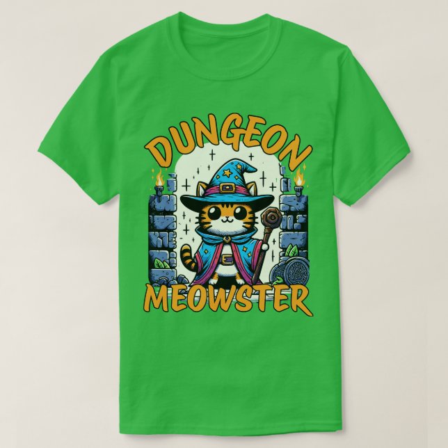 Dungeon Meowster Roleplay Dungeon Master Cat T-Shirt (Design Front)