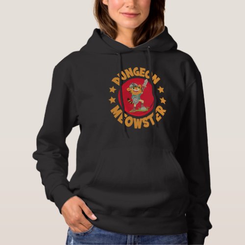 Dungeon Meowster Sword Shield Knight Castle Claws  Hoodie
