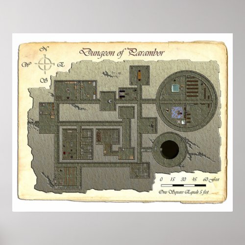 Dungeon of Parambor Battle Map Poster