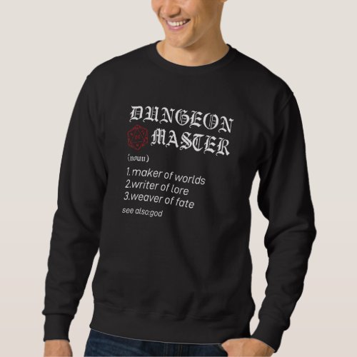 Dungeon Rpg Master Dice Rolling Boss Dragon Sweatshirt