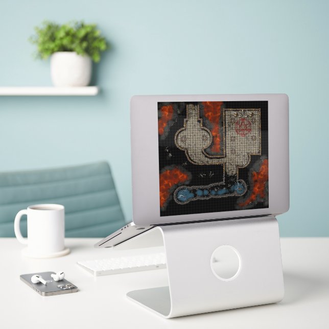 Dungeon Tile Sticker: Occult Underground  Sticker (Laptop On Desk)