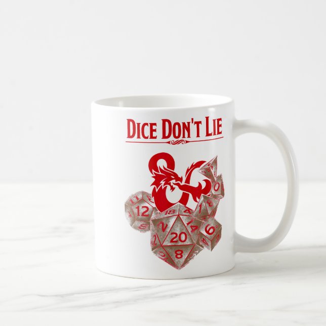 Dungeons &amp; Dragons Red Dice Don't Lie  Coffee Mug (Right)