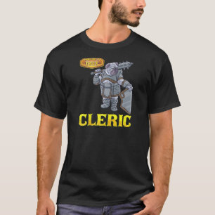 Dungeons And Dogs Cleric Dog Dice Nerd Rpg Board G T-Shirt