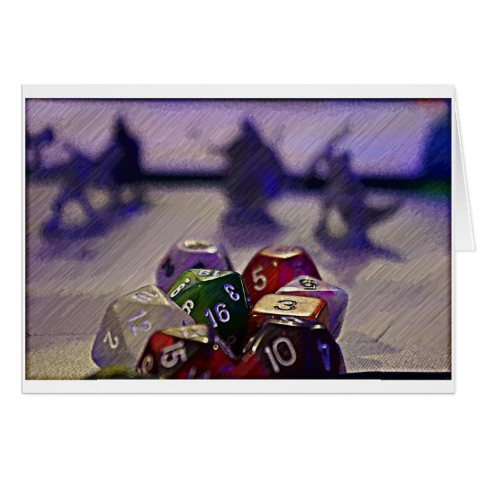 Dungeons and Dragon Dice Card (Front Horizontal)