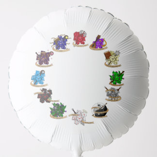 Dungeons and Dragons Class Dice Designs Balloon