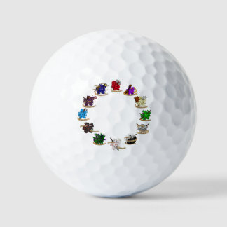 Dungeons and Dragons Class Dice Designs Golf Balls