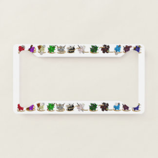 Dungeons and Dragons Class Dice Designs License Plate Frame