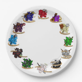 Dungeons and Dragons Class Dice Designs Paper Plates