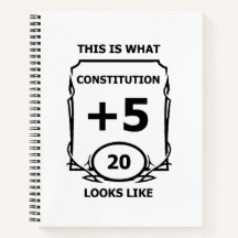 Dungeons and Dragons Constitution Notebook