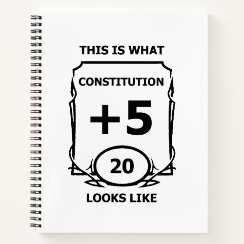 Dungeons and Dragons Constitution Notebook