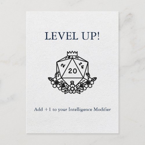 Dungeons  Dragons Add 1 to Your Wisdom Modifier Postcard