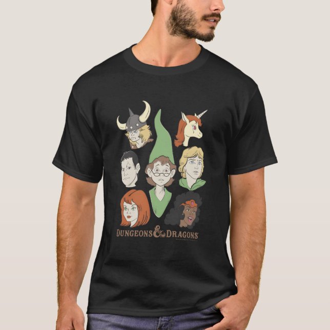 Dungeons & Dragons Cartoon Group Shot T-Shirt (Front)