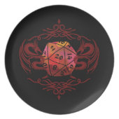 Dungeons Dragons Dice - Red Dinner Plate (Front)