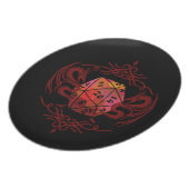 Dungeons Dragons Dice - Red Dinner Plate (Left Side)