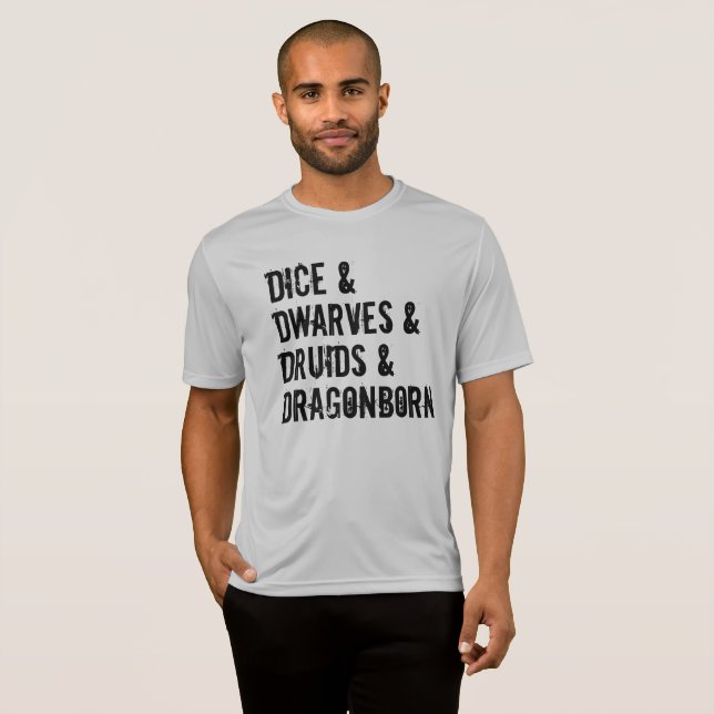 Dungeons Dragons Inspired Words List Men's T-Shirt (Front Full)