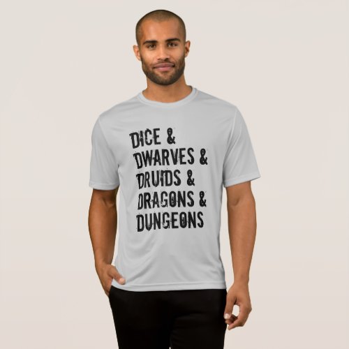 Dungeons Dragons Inspired Words List Mens T_Shirt