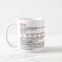 Dungeons & Dragons Wife Stat Block Mug