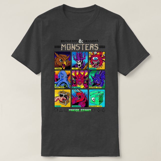 Dungeons Dragons Wizards of the Coast Monster Sele T-Shirt (Design Front)