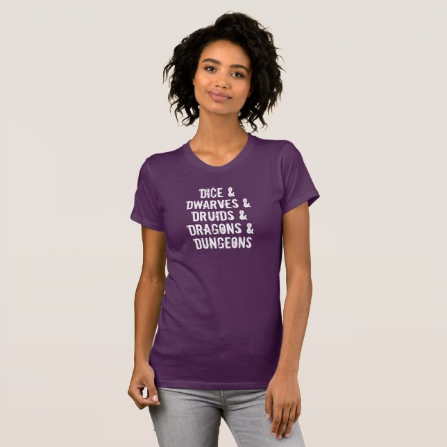 Dungeons Dragons Words List Women's T-Shirt (Front Full)