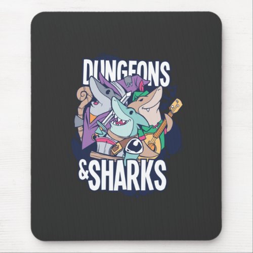 Dungeons  sharks mouse pad
